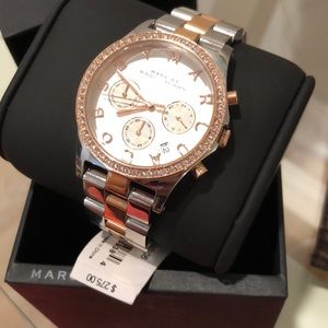 Marc by Marc Jacobs rose gold and silver watch